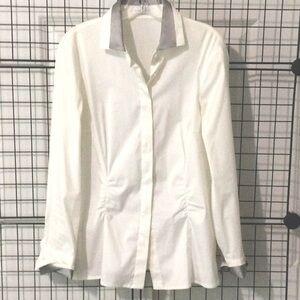 Exclusive double collar & double cuff, stretchy cotton Shirt. Italy